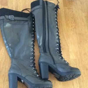 Black At The Knee Boots